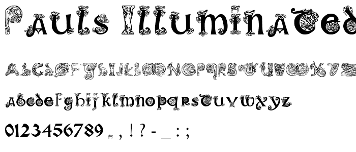 Pauls Illuminated Celtic Font font